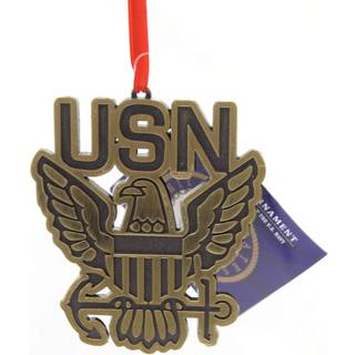 Kurt Adler 3.5 """" Bas-Relief Metal U.S. Navy ornament