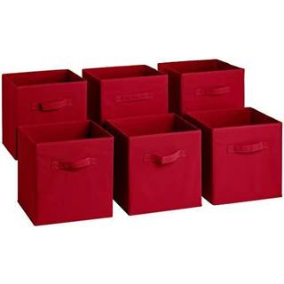 Sorbus sammenklappelige opbevaringskuber - 6 stofkurve til organisering af pantry hylde leget?jsboks cubby skab arrang?r - 11 tommer sammenfoldel