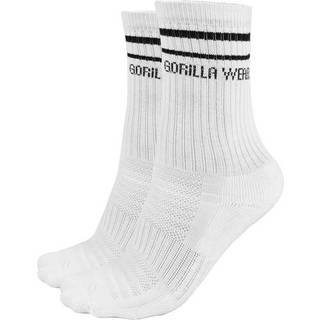 Gorilla Wear Crew Socks, white, 34-38