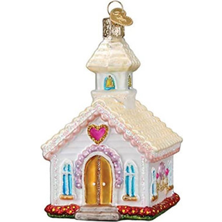 Old World Christmas Ornaments Wedding Chapel Glass blæst ornamenter til juletræ