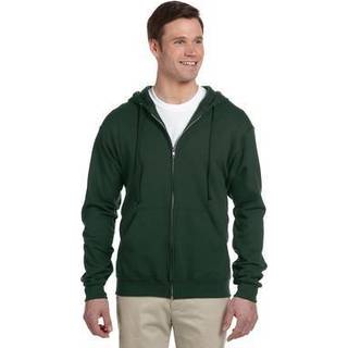 Jerzees voksen 8 oz. Nublend fleece fuld-zip hætte l skovgrøn