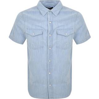True Religion Big T Western Shirt Blue