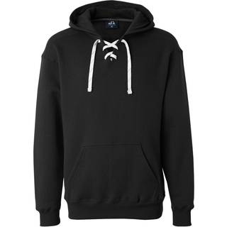 Voksen Sport Lace Hooded Sweatshirt - Black - XXS (D0102H78U86)