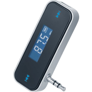 Setty Bluetooth FM-sender 3,5mm AUX - Sort/Sølv