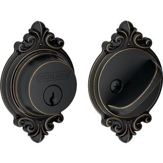 Schlage B60 N BRK 716 Deadbolt med Brookshire Trim Keyed 1 side H?jeste boligsikkerhed i alderen bronze