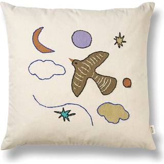 ferm Living pude broderet Naive - Bird