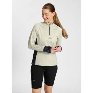Newline Mesa Half-Zip Running Top Women - Beige, Black, Size L - beige