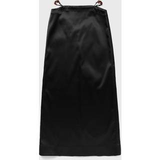 Ganni Satin maxi skirt - black - L