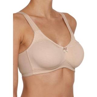 Naturana Molded Cotton Soft Bra - Beige - C 80