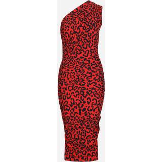 Dolce&Gabbana Leopard-printed jersey midi dress - red - XXXS