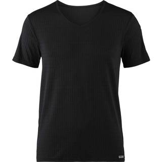 bruno banani Herren V-Shirt schwarz Mikrofaser/Funktion unifarben