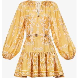 Zimmermann Raie printed silk minidress - gold - S