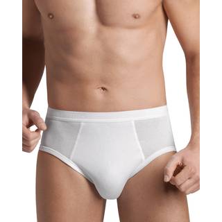 HANRO Herren Slip weiß Reine Baumwolle unifarben