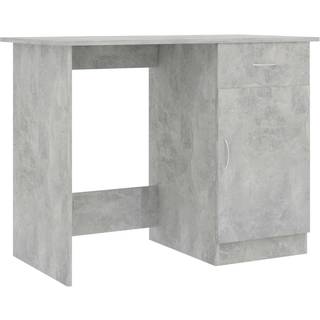 skrivebord 100x50x76 cm konstrueret træ betongrå