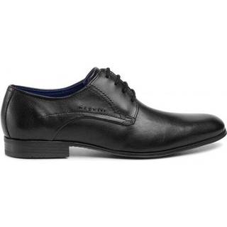 bugatti Herren Derby schwarz Glattleder