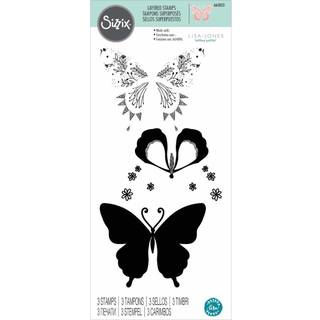 Layered Clear Stamps Decorated Butterfly by Lisa Jones