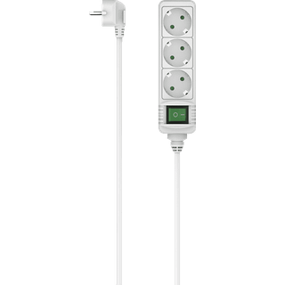 Hama power strip 3-vejs Switch 3.0 meter hvid