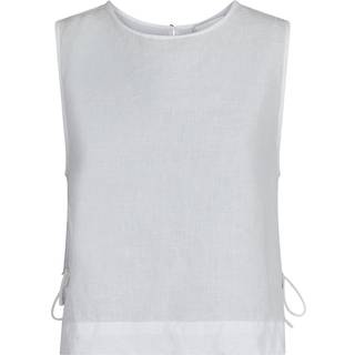 Svetlana Linen Top, Hvid, 34