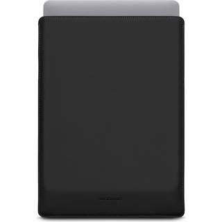 Woolnut Coated PU Læder Sleeve Til MacBook / Laptop (370 x 260mm) - Sort