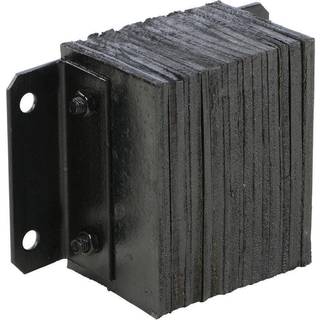 VESTIL 1012-6 Horisontal lamineret dock kofangerstof forst?rket gummi rektangul?r 4 huller 10 """" h?jde 12 """" bredde 6 """" dybde sort