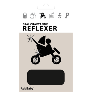 AddBaby Refleksklistermærker, Sort