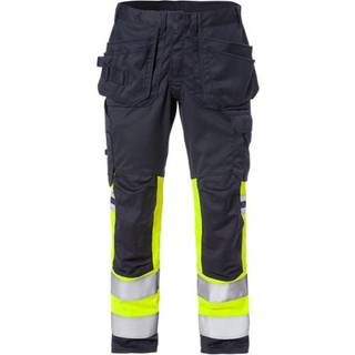 Fristads 129518 Flamestat Hi Vis stretch bukser kl.1 2162 / Arbejdsbukser Hi-Vis gul/Marine C148