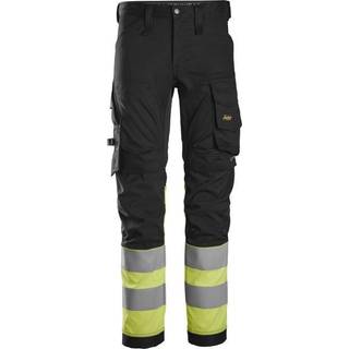 Snickers Workwear 6334 Håndværkerbukser sort/Hi-Vis gul Sort/Hi-Vis Gul