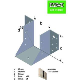 ESSVE 451001 Bjælkesko Type U 36x142 mm