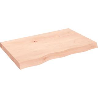 væghylde 80x50x(2-6) cm ubehandlet massivt egetræ