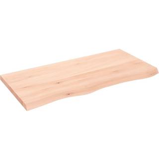 væghylde 100x50x(2-4) cm ubehandlet massivt egetræ
