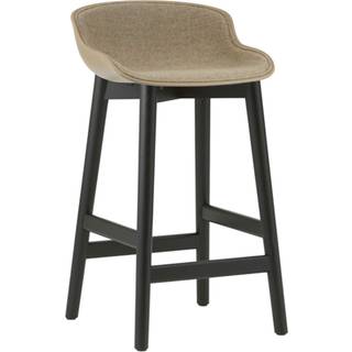 Normann Copenhagen Hyg Barstol 65 Cm Betrukket Forside / Sort Egetræ - Barstole Uld Sand - 605160