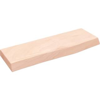 Væghylde 60x20x4 Cm Massivt Egetræ - Naturfarvet