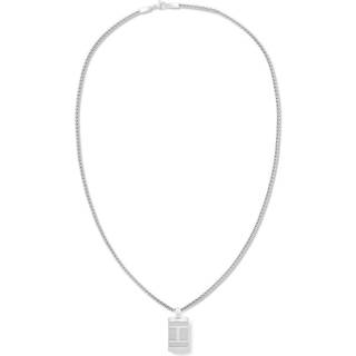 Tommy Hilfiger Dogtag Logo Mat Slebet Stål