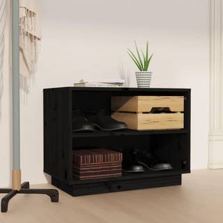 skoreol 60x34x45 cm massivt fyrretræ sort