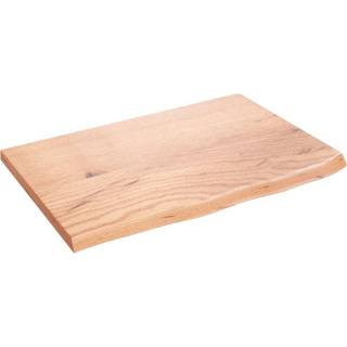 Væghylde 60x40x2 Cm Massivt Egetræ - Lysebrun