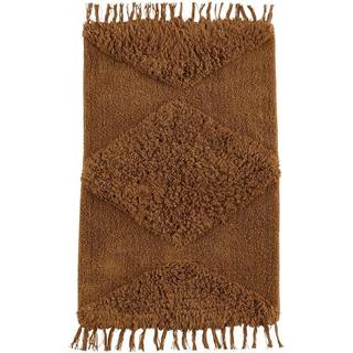 Madam Stoltz Tufted Bademåtte 60x90 Cm - Ensfarvede tæpper Bomuld Brun - PI-10797A