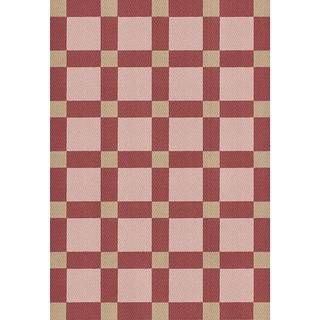 Layered Evelina Kroon Tæppe 180x270 Cm - Mønstrede tæpper Jute Plum Punch - EKJP180270