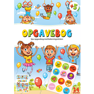 Opgavebog med stickers balloner 24 A4 (På lager i butik)