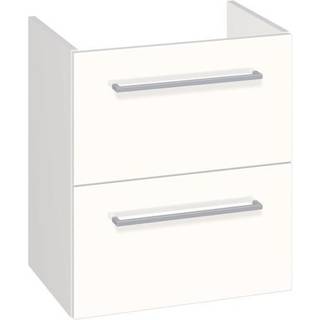 Dansani Mido underskab 52 cm med skuffer og greb - Hvid blank/hvid højglans