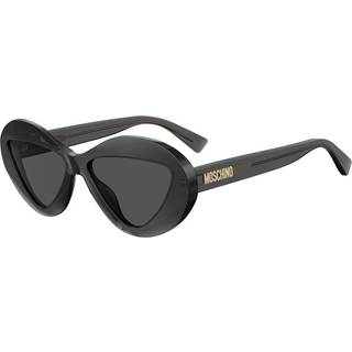 Moschino Kvinde MOS076/S KB7/IR Solbriller Acetat Grå Grå Rund