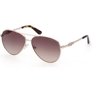 Guess Kvinde GU7885-H 32F Solbriller Metal Guld Brun Pilot Normal Skygge
