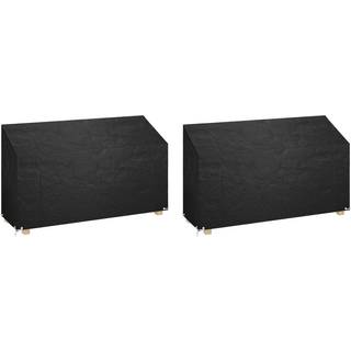 overtræk til havebænke 2 stk. 210x70x70/88 cm polyethylen