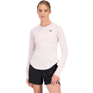 New Balance Q Speed Jacquard T-shirt Dame - L, Lilla, Let & Åndbar med Reflekser