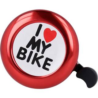 BIKE Cykel ringeklokke i aluminium Ø5.5cm - I Love My Bike - Rød