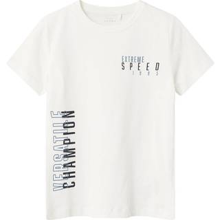 NAME IT T-shirt Med Print Victor White Alyssum