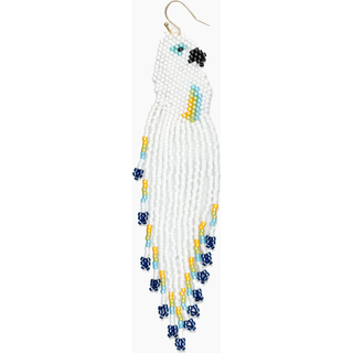 Parrot Miyuki Earring - White - Sui Ava - Hvid One Size