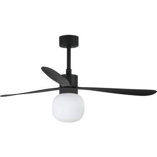 Amelia Ball loftventilator, LED-lampe, sort