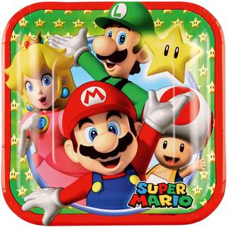 Super Mario kagetallerkner 8 stk.