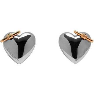 Olivia Burton Classic Knot Heart Silver + Rose Gold Earrings - Rose Gold