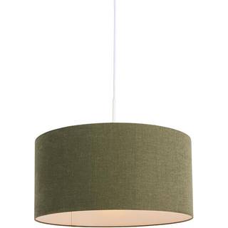 Pendellampe hvid med grøn skærm 50 cm - Combi 1
